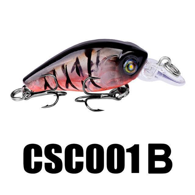 1Pc Crank Lures 12 Colors Fishing Lures 4.7Cm-1.9&quot;/3.3G-0.12Oz Fishing Tackle-RUProberos Store-CSC001B-Bargain Bait Box