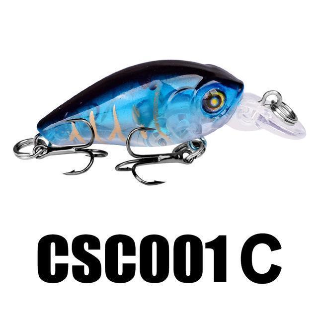 1Pc Crank Lures 12 Colors Fishing Lures 4.7Cm-1.9&quot;/3.3G-0.12Oz Fishing Tackle-RUProberos Store-CSC001C-Bargain Bait Box