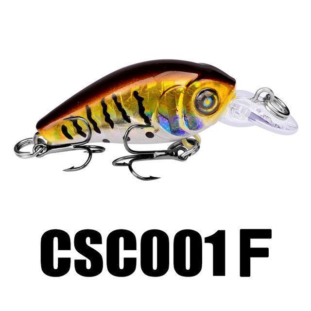 1Pc Crank Lures 12 Colors Fishing Lures 4.7Cm-1.9&quot;/3.3G-0.12Oz Fishing Tackle-RUProberos Store-CSC001F-Bargain Bait Box