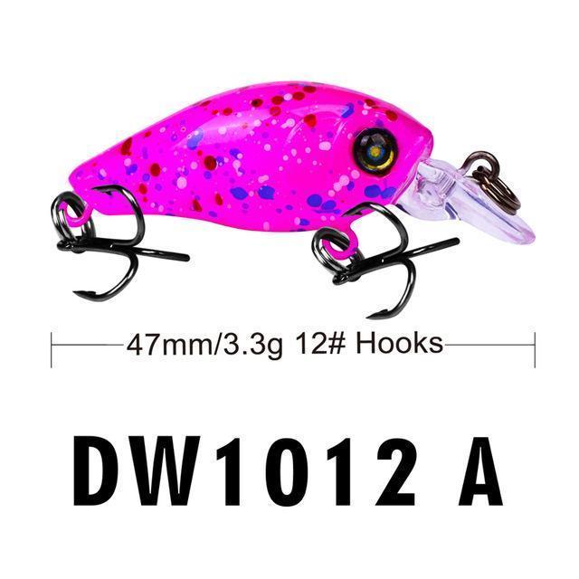 1Pc Crank Lures 12 Colors Fishing Lures 4.7Cm-1.9&quot;/3.3G-0.12Oz Fishing Tackle-RUProberos Store-DW1012A-Bargain Bait Box