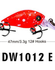 1Pc Crank Lures 12 Colors Fishing Lures 4.7Cm-1.9"/3.3G-0.12Oz Fishing Tackle-RUProberos Store-DW1012E-Bargain Bait Box