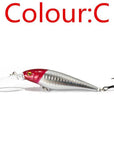 1Pc Crank Wobblers Minnow 11Cm 10.5G Fishing Lure Artificial Hard Bait 3D Eyes-WDAIREN fishing gear Store-C-Bargain Bait Box