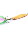 1Pc Fishing Lure Gold/Silver Color Spoon Lures 4