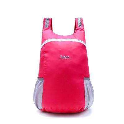 1Pc Outdoor Foldable Backpack Waterproof Hiking Bag Camping Rucksack Outdoor-MBM outdoor Store-Rose red-Bargain Bait Box
