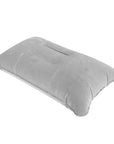 1Pc Portable Folding Air Inflatable Pillow Outdoor Camping Double Sided Flocking-eGeek-gray-Bargain Bait Box