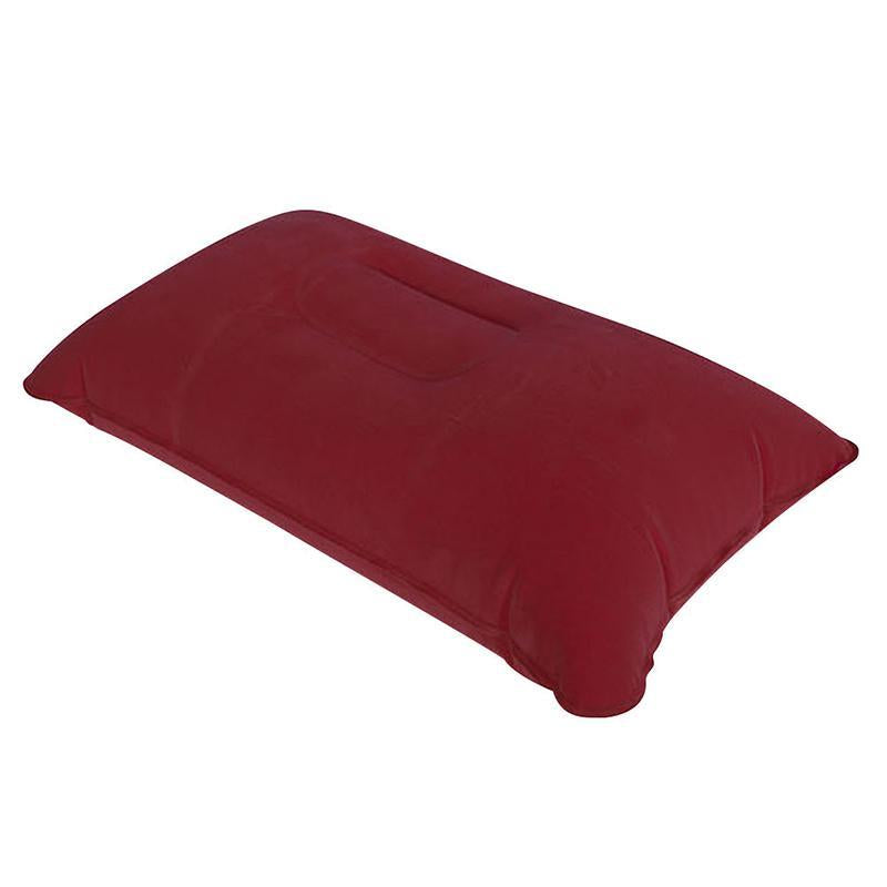 1Pc Portable Folding Air Inflatable Pillow Outdoor Camping Double Sided Flocking-eGeek-Red-Bargain Bait Box