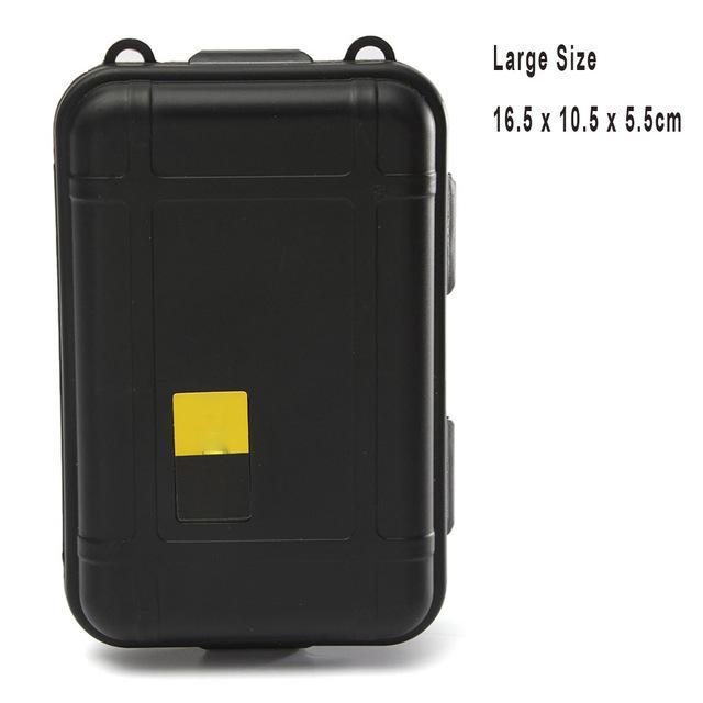 1Pc Portable Outdoor Anti-Pressure Shockproof Waterproof Airtight Survival-BoBo Chou Store-Black Large-Bargain Bait Box