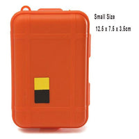1Pc Portable Outdoor Anti-Pressure Shockproof Waterproof Airtight Survival-BoBo Chou Store-Orange Small-Bargain Bait Box