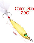 1Pc Spoon Lure 10G/15G/20G/28G/35G Metal Fishing Bait 2 Colors Spoon Bass-ProberosFishing Store-Gold 20G-Bargain Bait Box