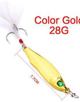 1Pc Spoon Lure 10G/15G/20G/28G/35G Metal Fishing Bait 2 Colors Spoon Bass-ProberosFishing Store-Gold 28G-Bargain Bait Box