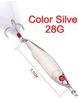 1Pc Spoon Lure 10G/15G/20G/28G/35G Metal Fishing Bait 2 Colors Spoon Bass-ProberosFishing Store-Silver 28G-Bargain Bait Box