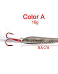 1Pc Spoon Lure 16G-11G-6G Metal Fishing Bait Silver/Gold Spoon Bass Baits Red-ProberosFishing Store-Color A-Bargain Bait Box