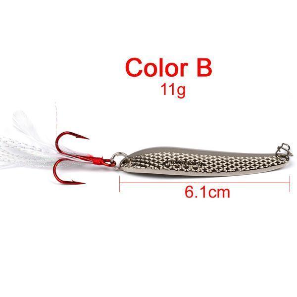 1Pc Spoon Lure 16G-11G-6G Metal Fishing Bait Silver/Gold Spoon Bass Baits Red-ProberosFishing Store-Color B-Bargain Bait Box
