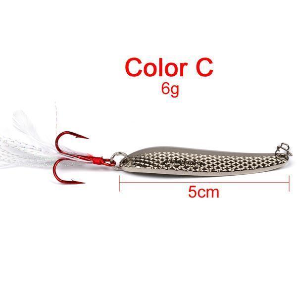 1Pc Spoon Lure 16G-11G-6G Metal Fishing Bait Silver/Gold Spoon Bass Baits Red-ProberosFishing Store-Color C-Bargain Bait Box