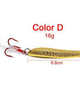1Pc Spoon Lure 16G-11G-6G Metal Fishing Bait Silver/Gold Spoon Bass Baits Red-ProberosFishing Store-Color D-Bargain Bait Box