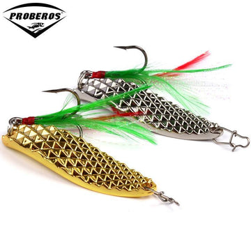 1Pc Spoon Lure 20G-15G-10G-5G Metal Fishing Bait Silver/Gold Spoon Bass Baits-ProberosFishing Store-Color A-Bargain Bait Box