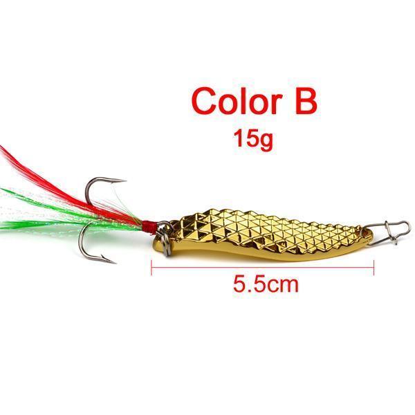 1Pc Spoon Lure 20G-15G-10G-5G Metal Fishing Bait Silver/Gold Spoon Bass Baits-ProberosFishing Store-Color B-Bargain Bait Box