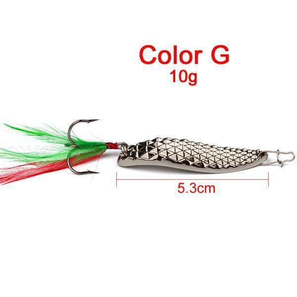 1Pc Spoon Lure 20G-15G-10G-5G Metal Fishing Bait Silver/Gold Spoon Bass Baits-ProberosFishing Store-Color G-Bargain Bait Box