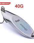1Pc Top Metal Spoon Lure 3G-40G Metal Bass Baits Silver Spoon Fishing Lure 8