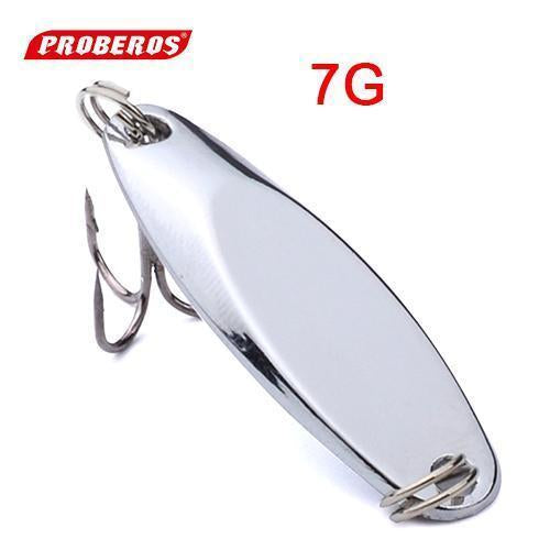 1Pc Top Metal Spoon Lure 3G-40G Metal Bass Baits Silver Spoon Fishing Lure 8