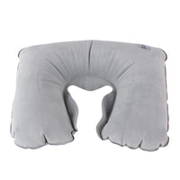 1Pc U Shape Neck Rest Air Inflatable Pillow Outdoor Tool Plane Camping Train-eGeek-gray-Bargain Bait Box