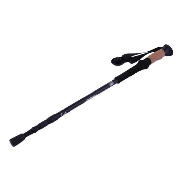 1Pc Ultra-Light Adjustable Telescopic Aluminum Alloy Hiking Walking Stick-YKS sport Shop-black-Bargain Bait Box