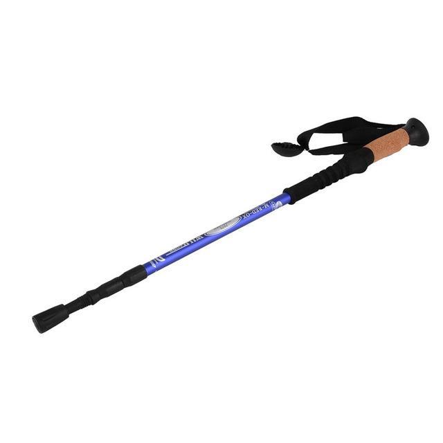 1Pc Ultra-Light Adjustable Telescopic Aluminum Alloy Hiking Walking Stick-YKS sport Shop-blue-Bargain Bait Box