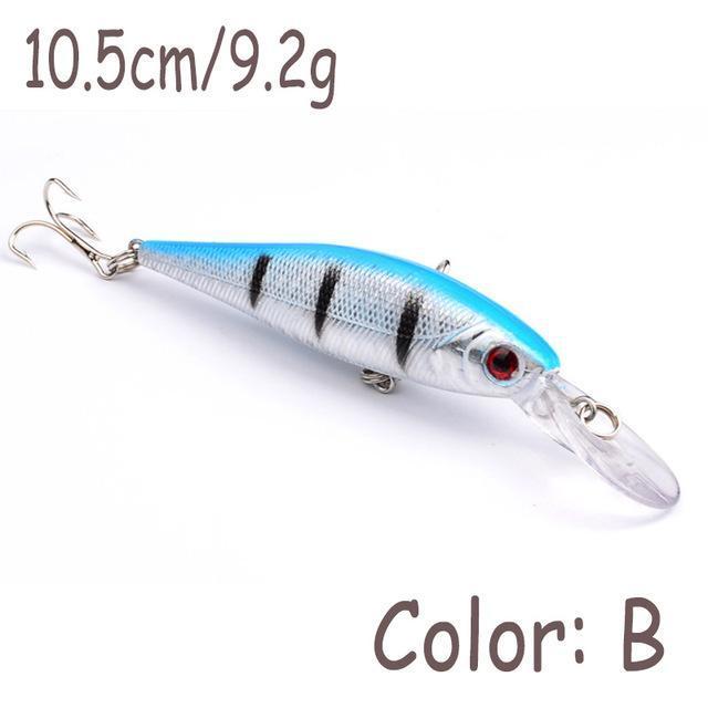 1Pcs 10Cm 9.2G Minnow Fishing Lure Wobbler Crankbait Artificial Hard Plastic-WDAIREN Fishing Store-B-Bargain Bait Box