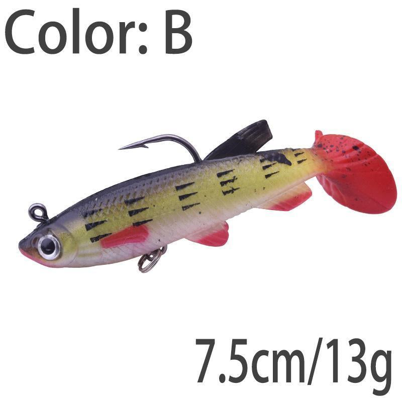 1Pcs 13G 7.5Cm Jiging Wobblers Soft Lure Artificial Bait Silicone Fishing-WDAIREN fishing gear Store-A-Bargain Bait Box