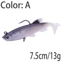 1Pcs 13G 7.5Cm Jiging Wobblers Soft Lure Artificial Bait Silicone Fishing-WDAIREN fishing gear Store-B-Bargain Bait Box