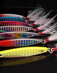 1Pcs 14G Fishing Spoon Lure Metal Spinner Lure Peche Lures Saltwater Jig Lead-FishingWei Store-Silver-Bargain Bait Box
