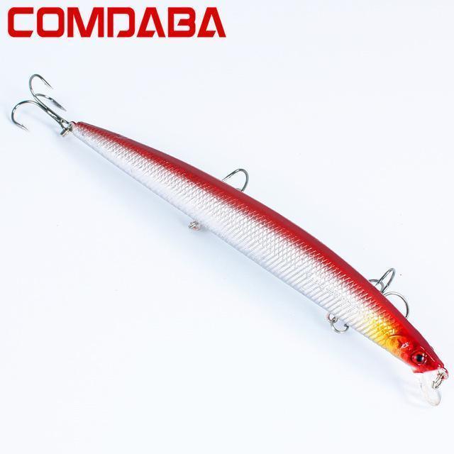 1Pcs 18.5Cm 24.5G Wobbler Fishing Lure Big Minnow Crankbait 3 Hooks Peche Bass-Comdaba Fishing Store-Color D-Bargain Bait Box