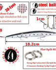 1Pcs 18.5Cm 24.5G Wobbler Fishing Lure Big Minnow Crankbait 3 Hooks Peche Bass-Comdaba Fishing Store-Color I-Bargain Bait Box