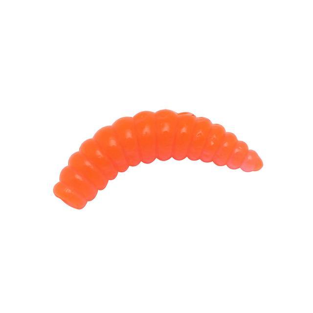 1Pcs 2Cm 0.3G Maggot Grub Soft Fishing Lure Hooks Smell Worms Glow Shrimps-Amlucas Fishing Store-B-Bargain Bait Box