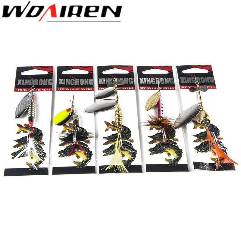 1Pcs 4 Size Fishing Lure Hook Spinner Spoon Lures Rotating Metal Sequins Bait-WDAIREN Fishing Store-A-Bargain Bait Box