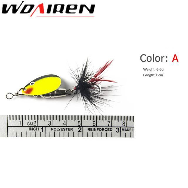 1Pcs 4 Size Fishing Lure Hook Spinner Spoon Lures Rotating Metal Sequins Bait-WDAIREN Fishing Store-A-Bargain Bait Box