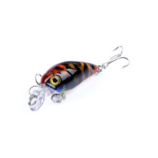1Pcs 4.5Cm/4G Hard Crank Fishing Lure Crankbait Treble Hooks 3D Eyes Bait-KoKossi Outdoor Sporting Store-C 3-Bargain Bait Box