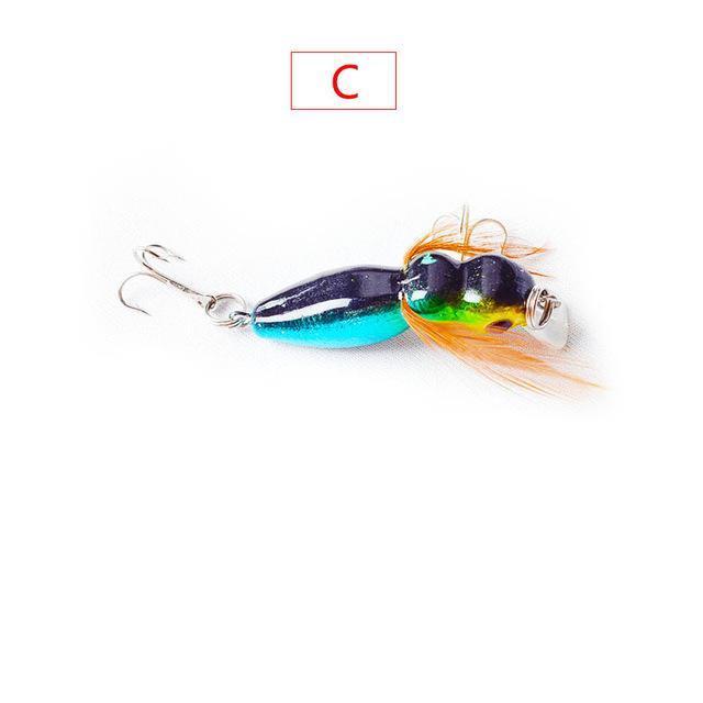 1Pcs 4Cm 3.5G Grasshopper Insects Fishing Lures Sea Fishing Tackle Flying Jig-WDAIREN fishing gear Store-D-Bargain Bait Box
