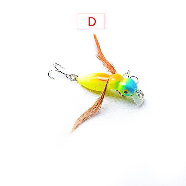 1Pcs 4Cm 3.5G Grasshopper Insects Fishing Lures Sea Fishing Tackle Flying Jig-WDAIREN fishing gear Store-F-Bargain Bait Box