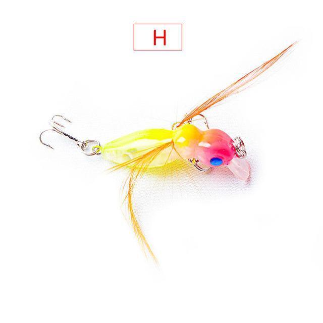 1Pcs 4Cm 3.5G Grasshopper Insects Fishing Lures Sea Fishing Tackle Flying Jig-WDAIREN fishing gear Store-H-Bargain Bait Box