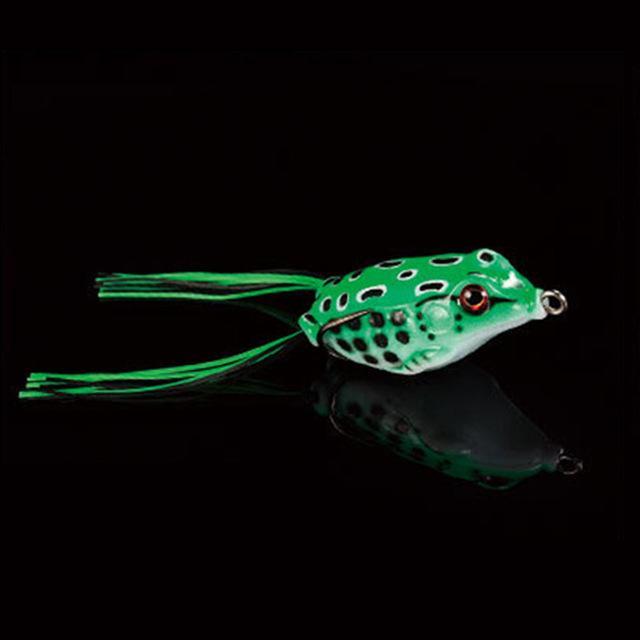 1Pcs 5.5Cm 10G Frog Lure Fishing Lures Treble Hooks Top Water Ray Frog-YPYC Sporting Store-Light green-Bargain Bait Box