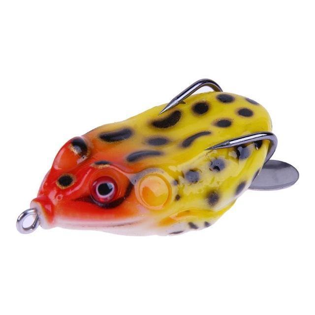 1Pcs 5.8Cm/2.28''15G Soft Frog Lure Fishing Lures Treble Hooks Top Water Ray-easygoing4-AS SHOW3-Bargain Bait Box