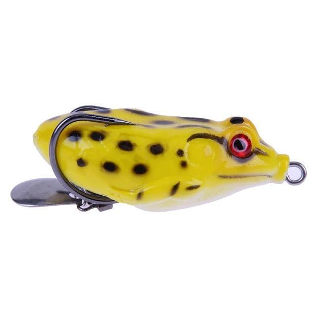 1Pcs 5.8Cm/2.28''15G Soft Frog Lure Fishing Lures Treble Hooks Top Water Ray-easygoing4-AS SHOW4-Bargain Bait Box