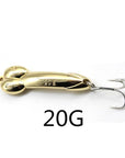 1Pcs 5Cm 5 10 15 20G Gold/Sliver Sequins Penis Spoon With Hooks Hard Metal-Deep Sea Sporting Goods-20g Gold-Bargain Bait Box