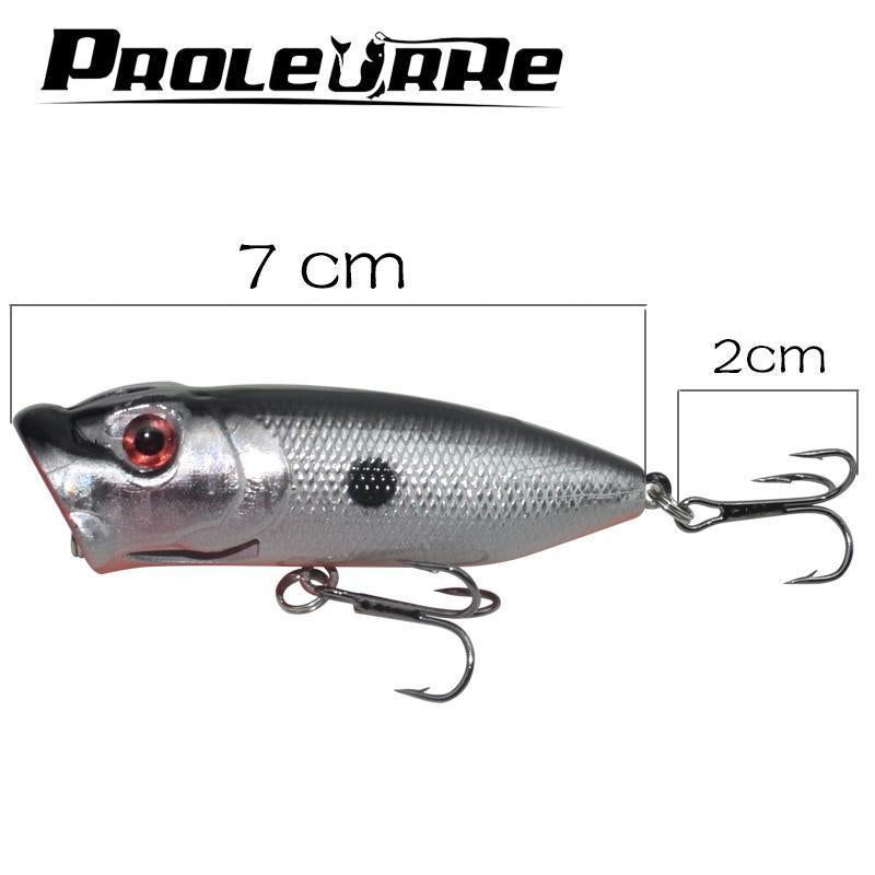 1Pcs 6.5Cm 13G Popper Fishing Lures 3D Eyes Bait Crankbait Wobblers Tackle-PROLEURRE FISHING Store-A-Bargain Bait Box