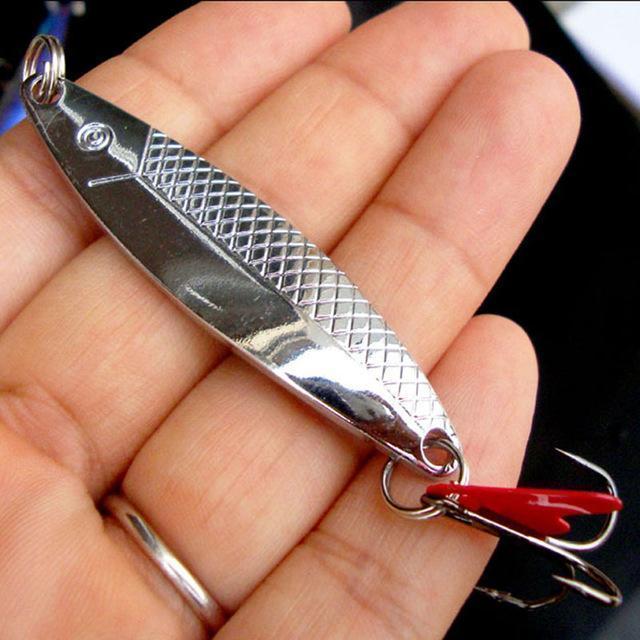 1Pcs 6Cm 10G Metal Spinner Spoon Fishing Lure Hard Baits Sequins Noise Paillette-AOLIFE Sporting Store-Silver-Bargain Bait Box