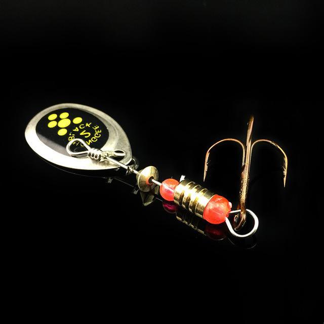 1Pcs 6Cm 2.5G Fishing Lure Hook Spinner Spoon Lures Rotating Metal Sequins-Be a Invincible fishing Store-Bargain Bait Box