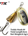 1Pcs 6Cm-7.5Cm Size 3 4 5 Spinner Spoon Bait Fishing Lure Hard Bait Fishing-Fishing Tackle-SP01-06-3-Bargain Bait Box