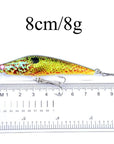 1Pcs 8Cm 8G Floating Minnow Fishing Lure Laser Hard Artificial Bait 3D Eyes-WDAIREN fishing gear Store-A-Bargain Bait Box
