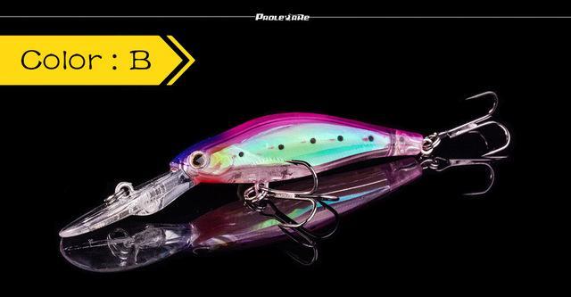 1Pcs 9Cm 7.3G Luminous Floating Laser Minnow Hard Fishing Lures 3D Eyes-PROLEURRE FISHING Store-B-Bargain Bait Box